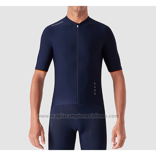 2019 Abbigliamento Ciclismo La Passione Blu Bianco Manica Corta e Salopette